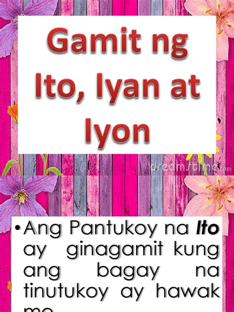 Ano sa tagalog ang iti ng mano in English with examples.